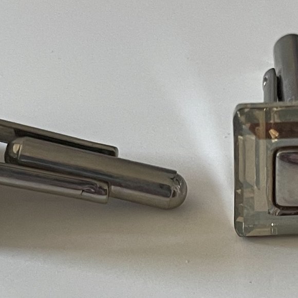 Men's Swarovski Crystal Frame Cufflinks - Picture 3 of 10